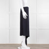 Joseph Navy Crepe Drape Hem Skirt