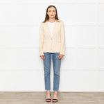 Joseph Pale Yellow/ Cream Wool Blazer