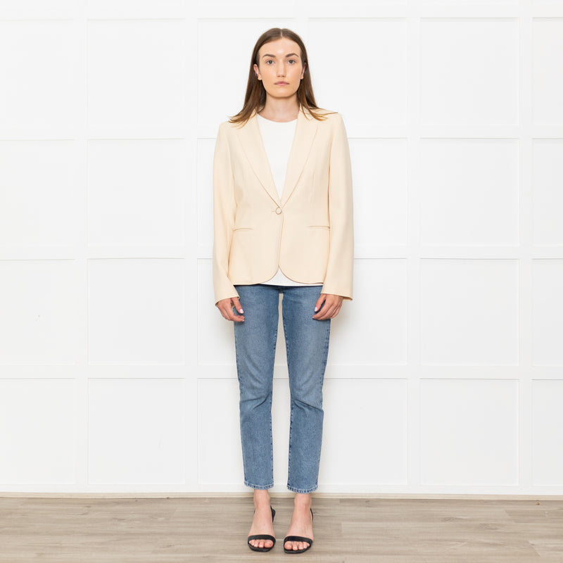 Joseph Pale Yellow/ Cream Wool Blazer