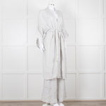 Maurizio Mykonos Grey Lace Wide Leg Trousers
