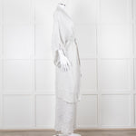 Maurizio Mykonos Grey Lace Wide Leg Trousers