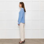 Bamford Pale Blue Cotton Cable Jumper