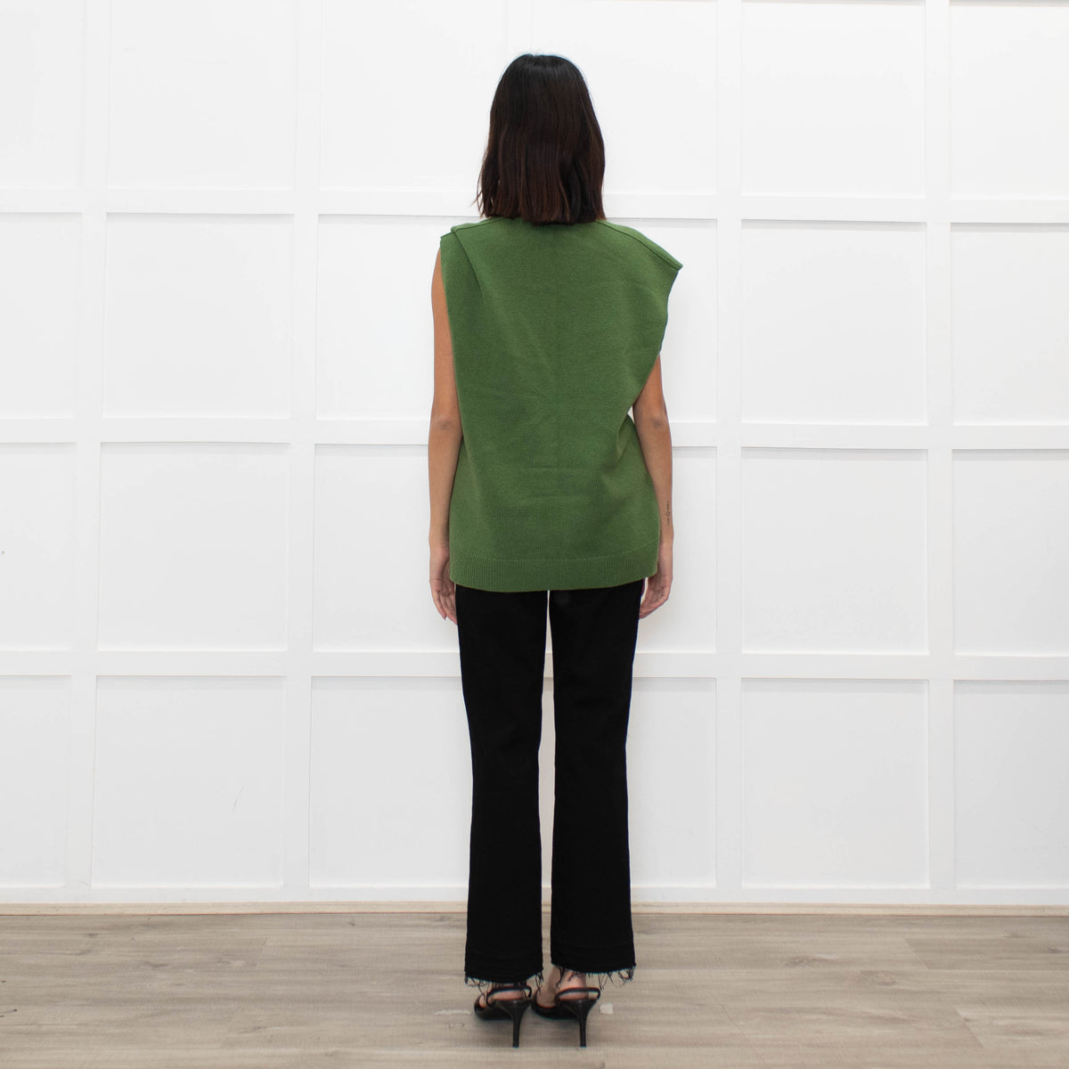 Me + Em Green Knitted Vest