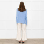 Bamford Pale Blue Cotton Cable Jumper