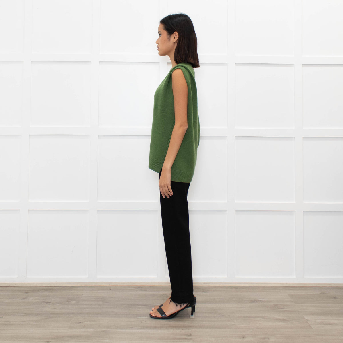 Me + Em Green Knitted Vest