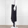 Joseph Navy Crepe Drape Hem Skirt