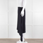 Joseph Navy Crepe Drape Hem Skirt