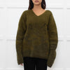 Sarah Pacini Green Mohair Mix Jumper