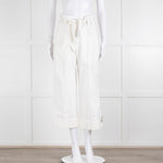 Me + Em White Cotton Cargo Trousers