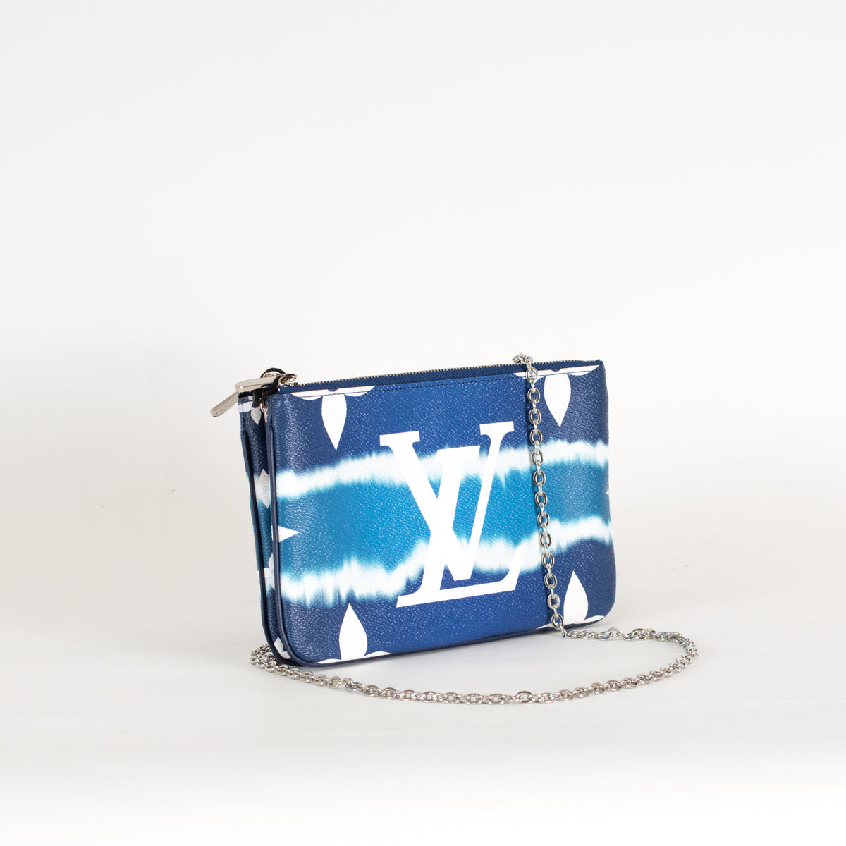 Louis Vuitton Blue Escale Double Zip Bag On Chain