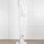 Me + Em White Cotton Cargo Trousers