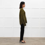 Sarah Pacini Green Mohair Mix Jumper