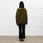 Sarah Pacini Green Mohair Mix Jumper