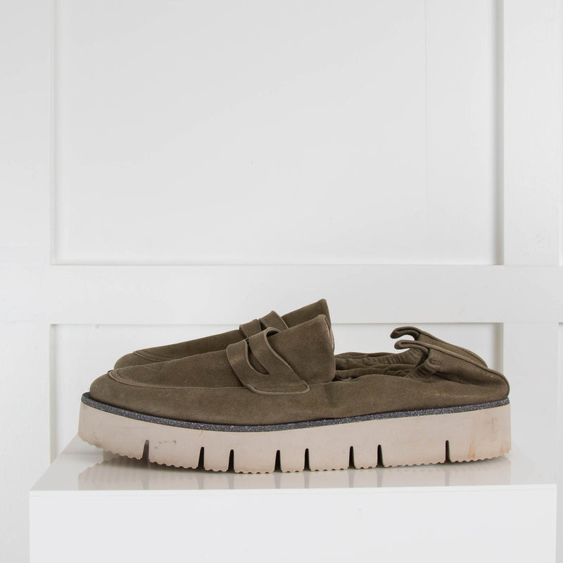 Kennel & Schmenger Khaki Suede Loafers