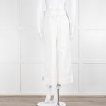 Me + Em White Cotton Cargo Trousers