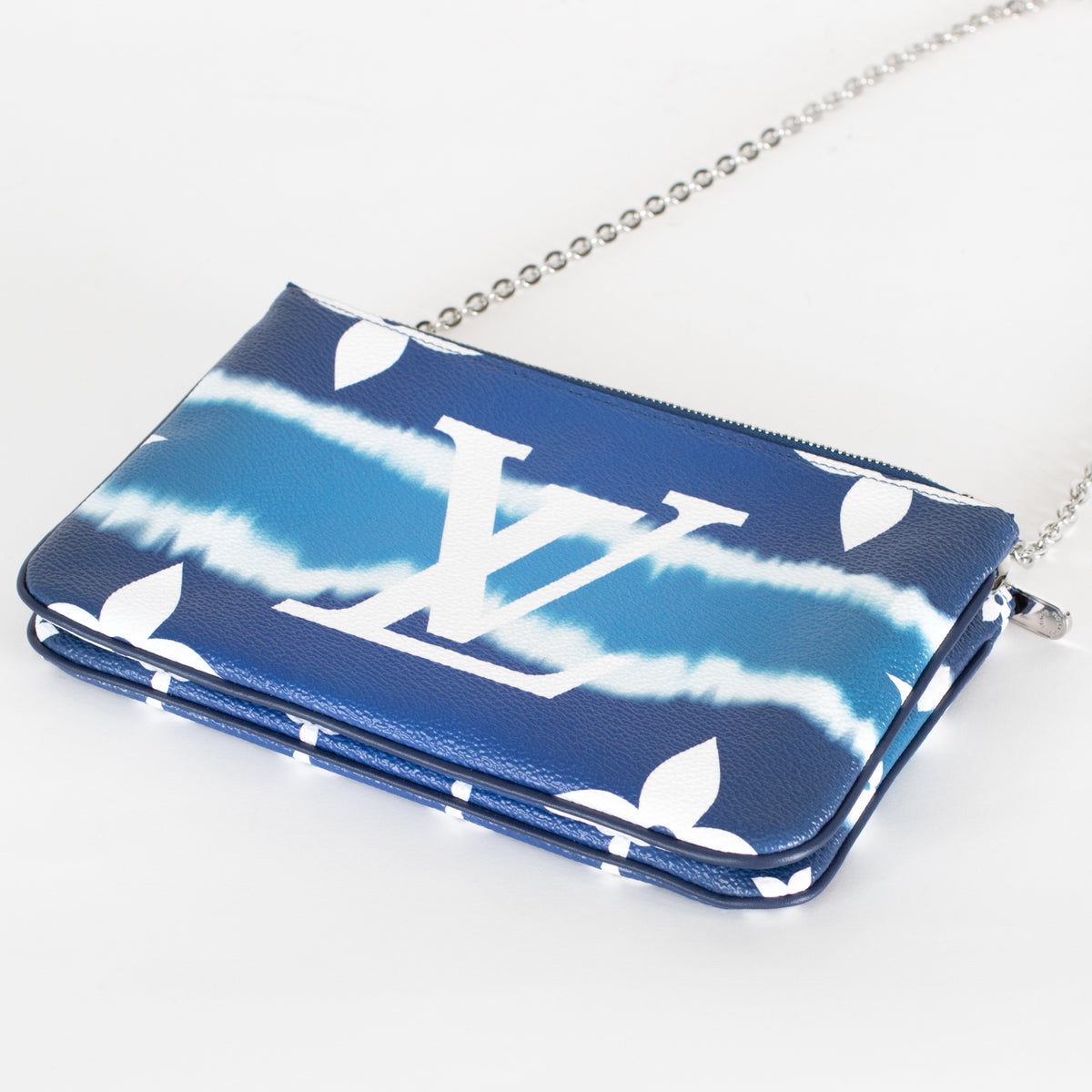 Louis Vuitton Blue Escale Double Zip Bag On Chain
