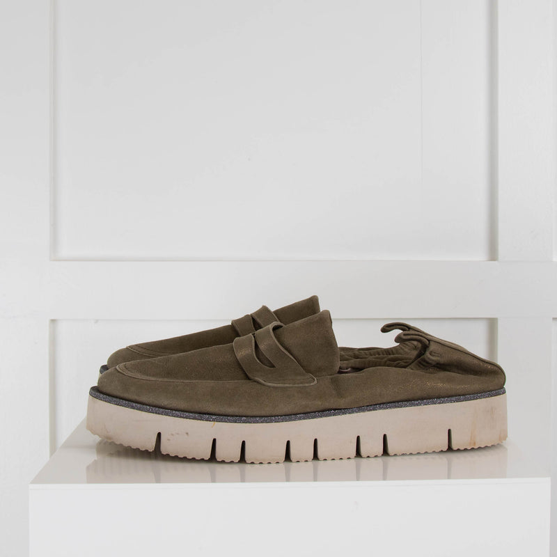 Kennel & Schmenger Khaki Suede Loafers