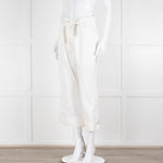 Me + Em White Cotton Cargo Trousers