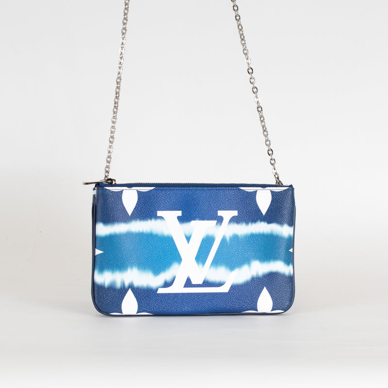 Louis Vuitton Blue Escale Double Zip Bag On Chain
