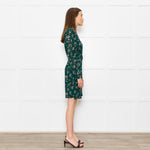 Reformation Juni Green Floral Print Dress