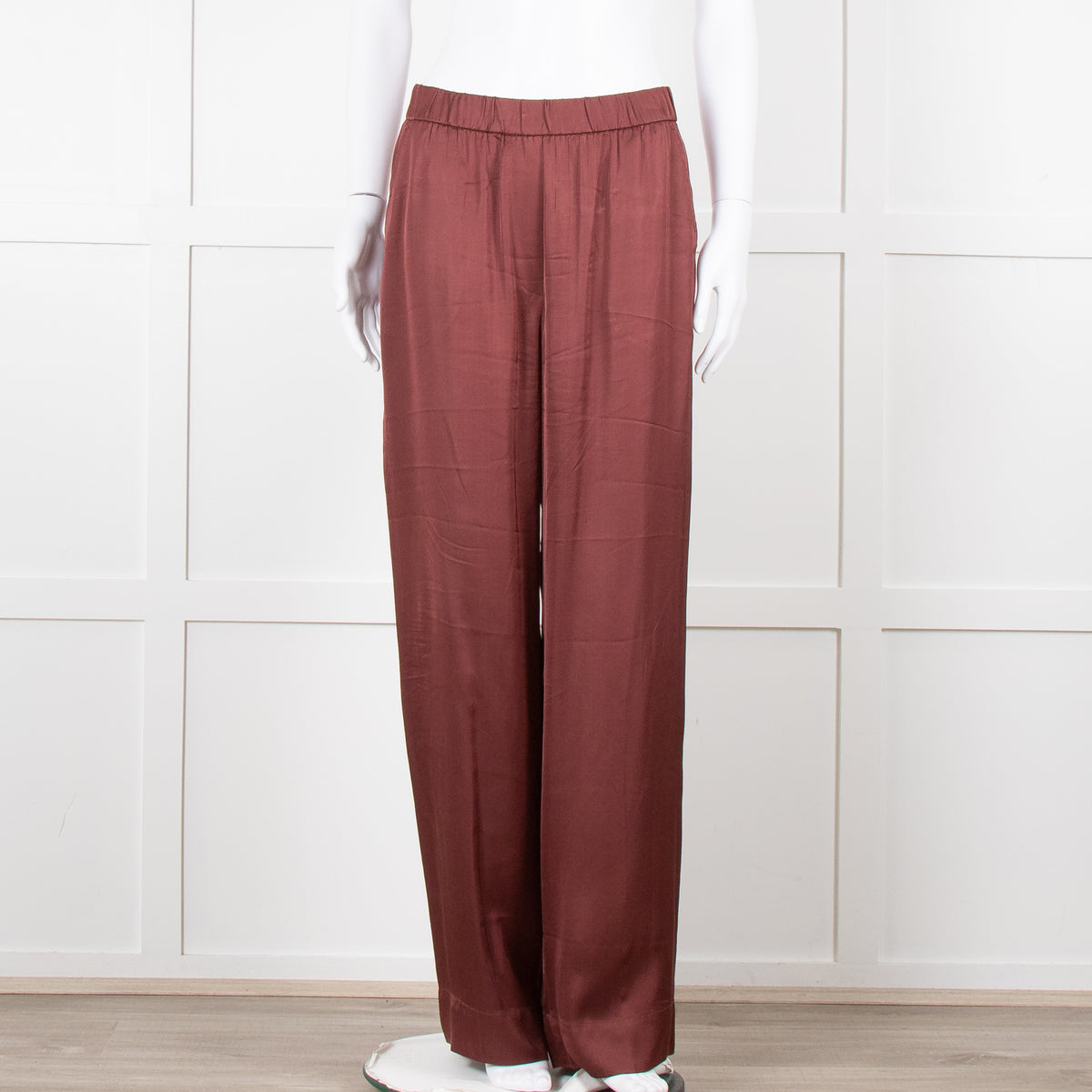 Second Female Brown Satin Wide Leg Trousers