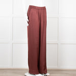Second Female Brown Satin Wide Leg Trousers