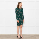 Reformation Juni Green Floral Print Dress