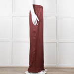 Second Female Brown Satin Wide Leg Trousers