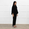 Joie Black Cashmere/Wool Mix Funnel Neck Button Cardigan
