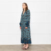 Ulla Johnson Teal Floral Patterned Maxi Dress