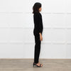 Joie Black Cashmere/Wool Mix Funnel Neck Button Cardigan