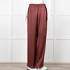 Second Female Brown Satin Wide Leg Trousers