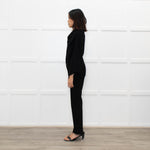 Joie Black Cashmere/Wool Mix Funnel Neck Button Cardigan