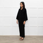 Joie Black Cashmere/Wool Mix Funnel Neck Button Cardigan