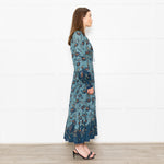 Ulla Johnson Teal Floral Patterned Maxi Dress