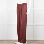 Second Female Brown Satin Wide Leg Trousers