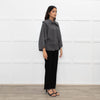 Joie Grey Cashmere/Wool Mix Funnel Neck Button Cardigan
