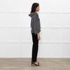 Joie Grey Cashmere/Wool Mix Funnel Neck Button Cardigan