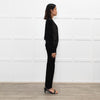 Michael Kors Black Cashmere Cardigan With Lace And Nude Front