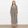 Mondo Corsini Beige and Black Micro Check Midi Dress