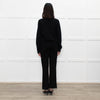 Michael Kors Black Cashmere Cardigan With Lace And Nude Front