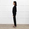 Michael Kors Black Cashmere Cardigan With Lace And Nude Front