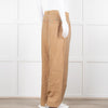 Mes Demoiselles Khaki Woven Straight Fit Trousers with Crystal Studs