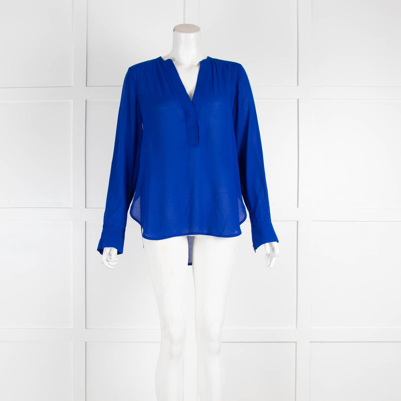 Vince Cobalt Blue V-Neck Blouse