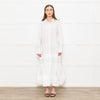 Sea New York White Cotton Tiered Shirt Dress
