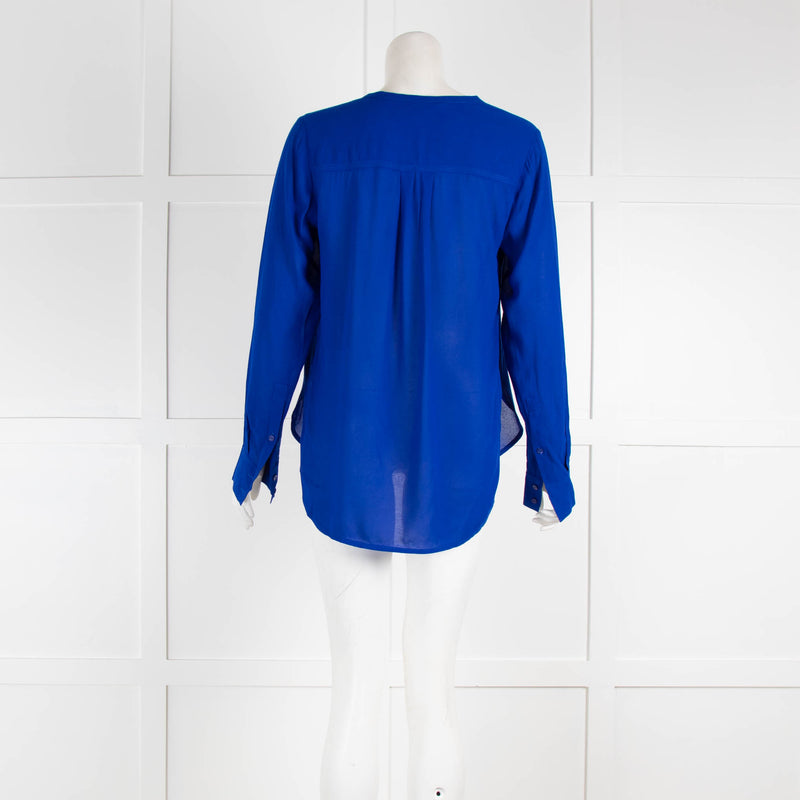 Vince Cobalt Blue V-Neck Blouse