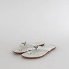 Michael By Michael Kors White MK Flat Flip Flops