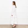 Sea New York White Cotton Tiered Shirt Dress
