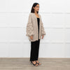 Panapufa Loose Knit Beige Fluffy Cardigan
