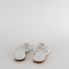 Michael By Michael Kors White MK Flat Flip Flops